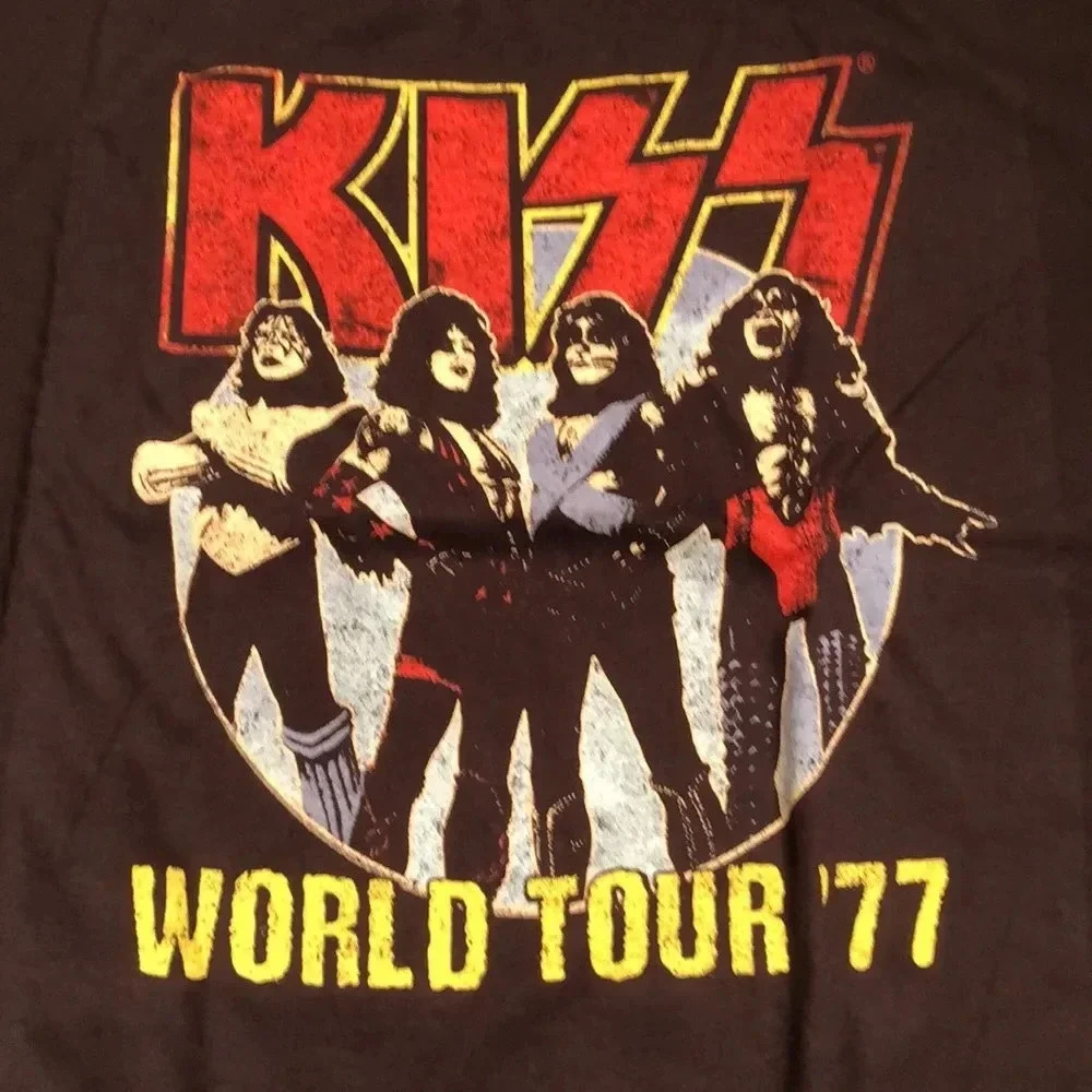 Kiss Original Members 1977 World Tour Tee Shirt - Picture 6 of 6